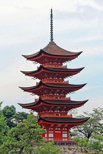 厳島神社五重塔